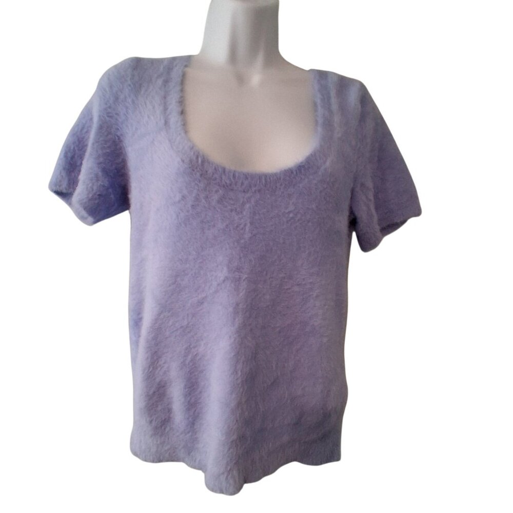 Maeve by Anthropologie sweater top womens Medium blue fuzzy